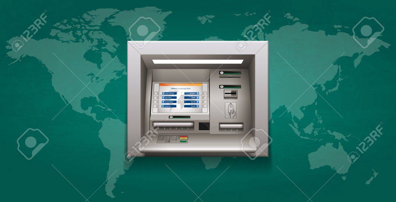 Atm 現金自動預け払い機のイラスト素材 ベクタ Image