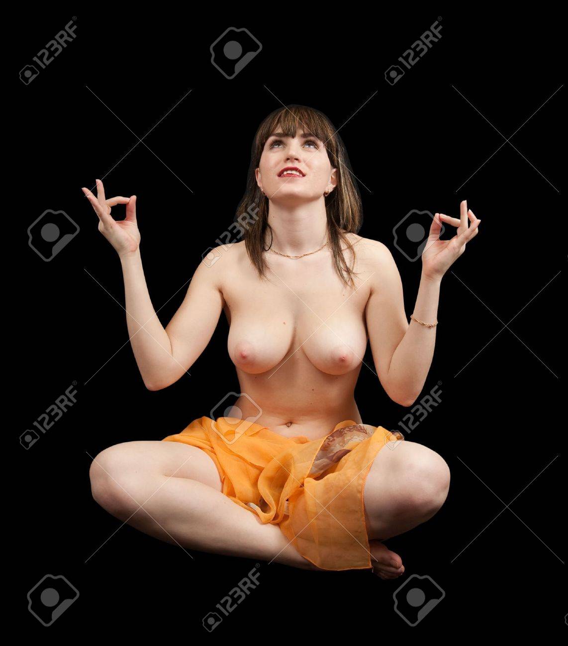 Nude Girl Practicing Yoga. Stock Photo, Picture and Royalty Free Image.  Image 5979472.