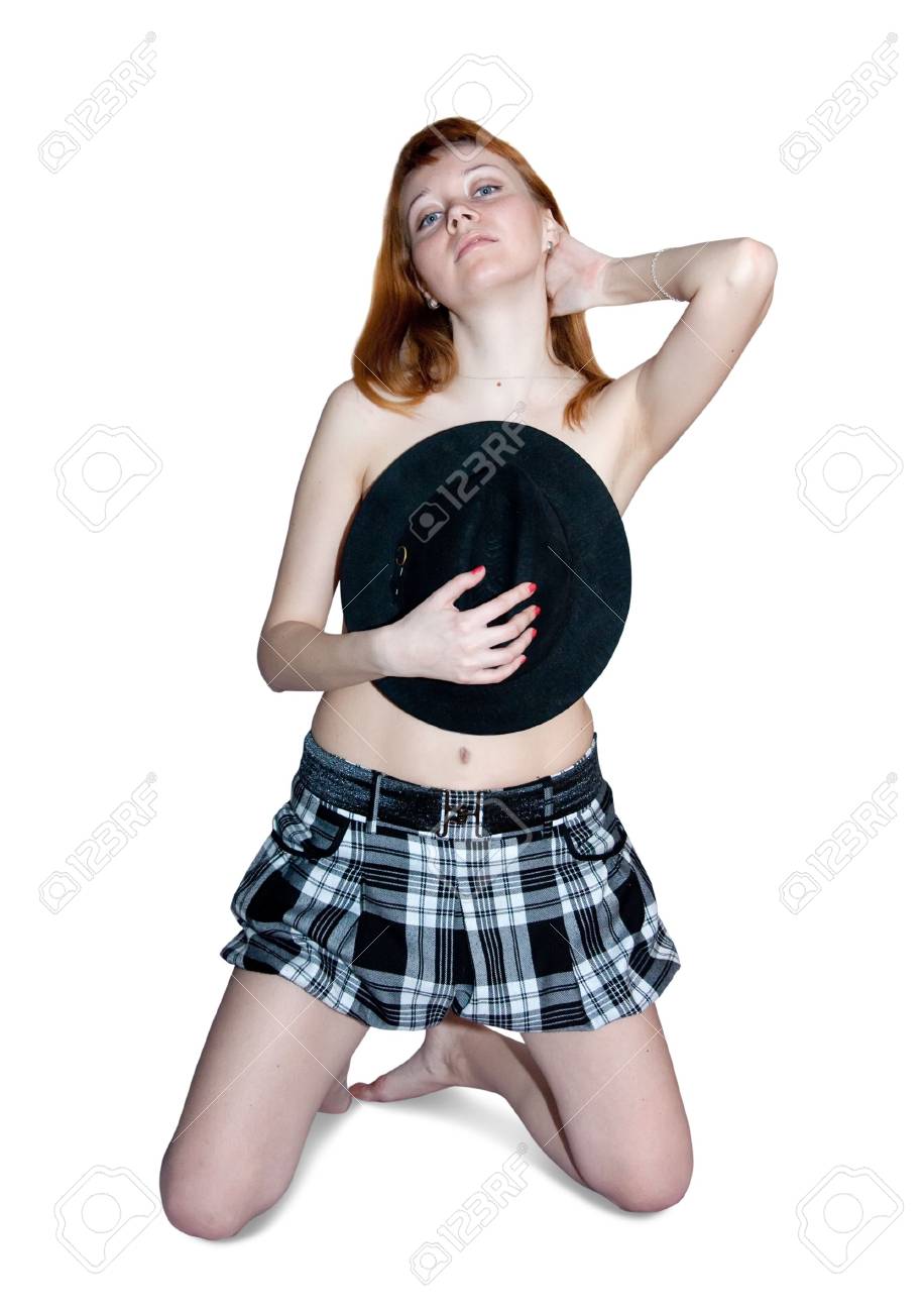 chica con falda corta