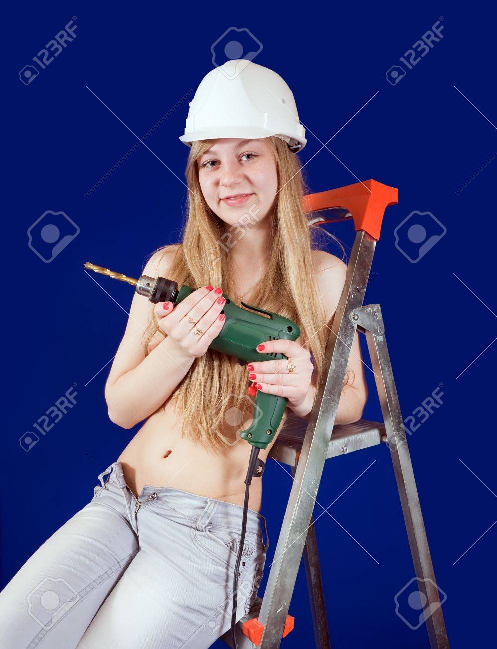 girl in hard hat