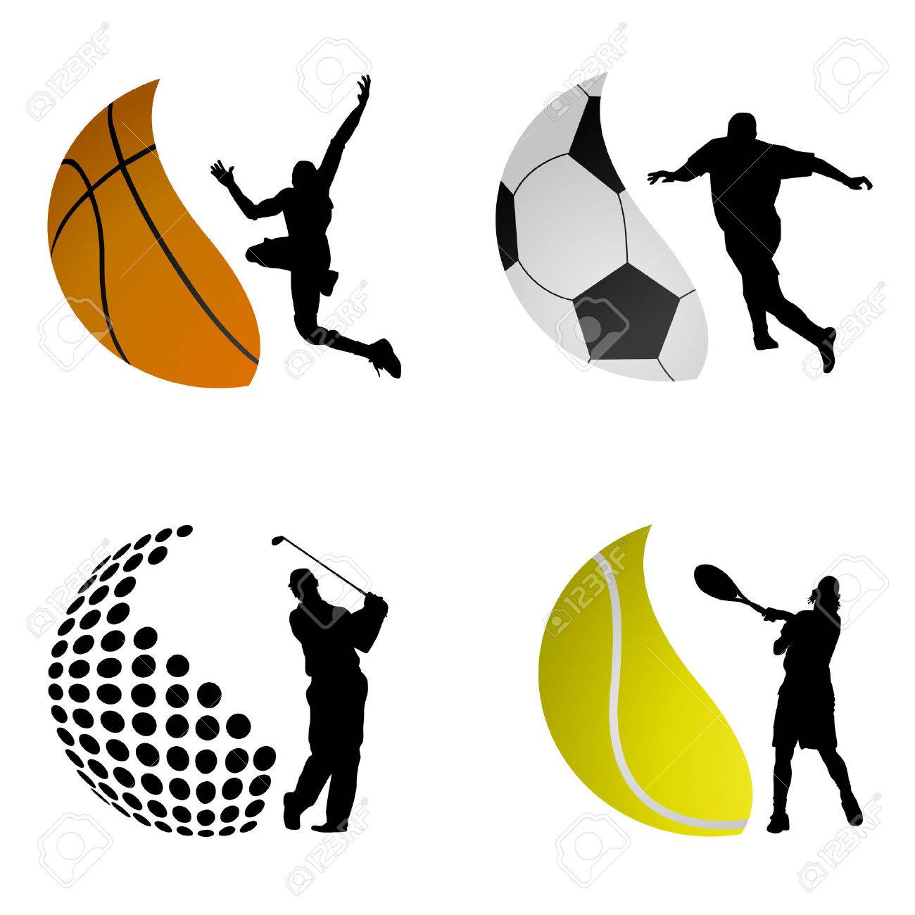 sport ball logos royalty