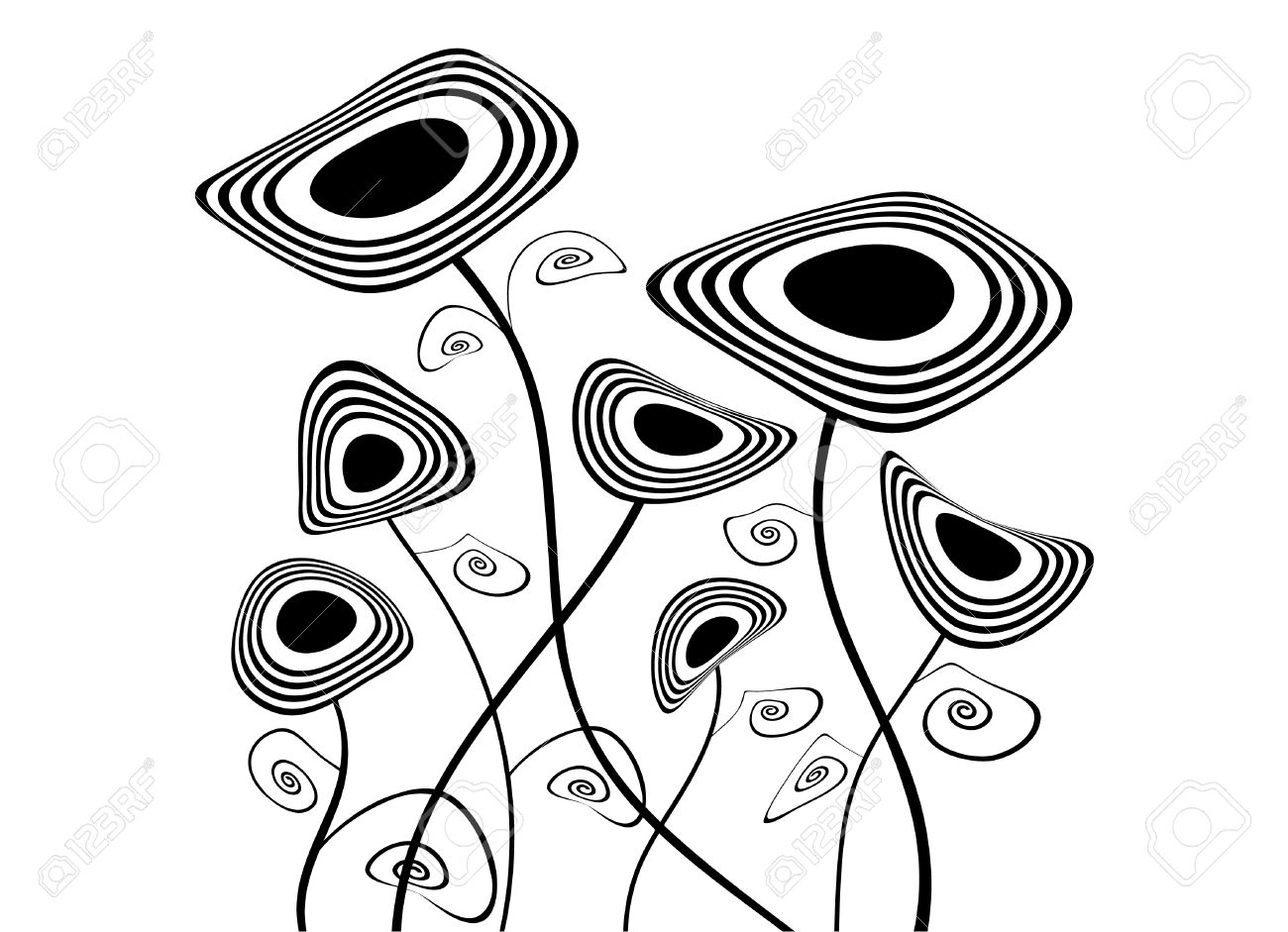 abstract floral design royalty free cliparts vectors and stock