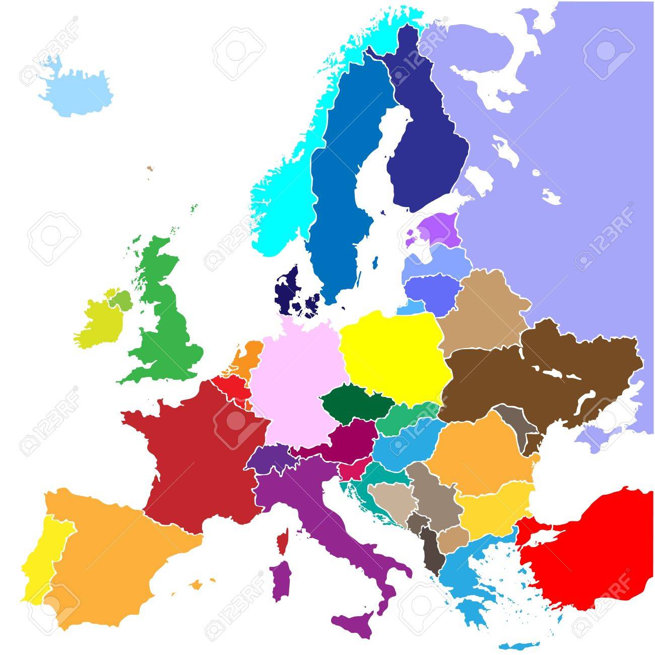 europe map country border stock vector 9447560
