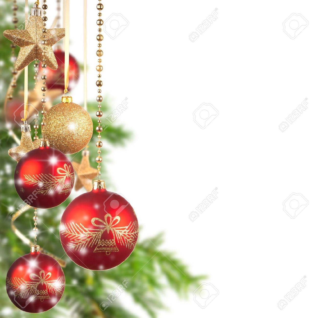 Thème De Noël Avec Des Boules En Verre Et Lespace Libre Pour Le Texte