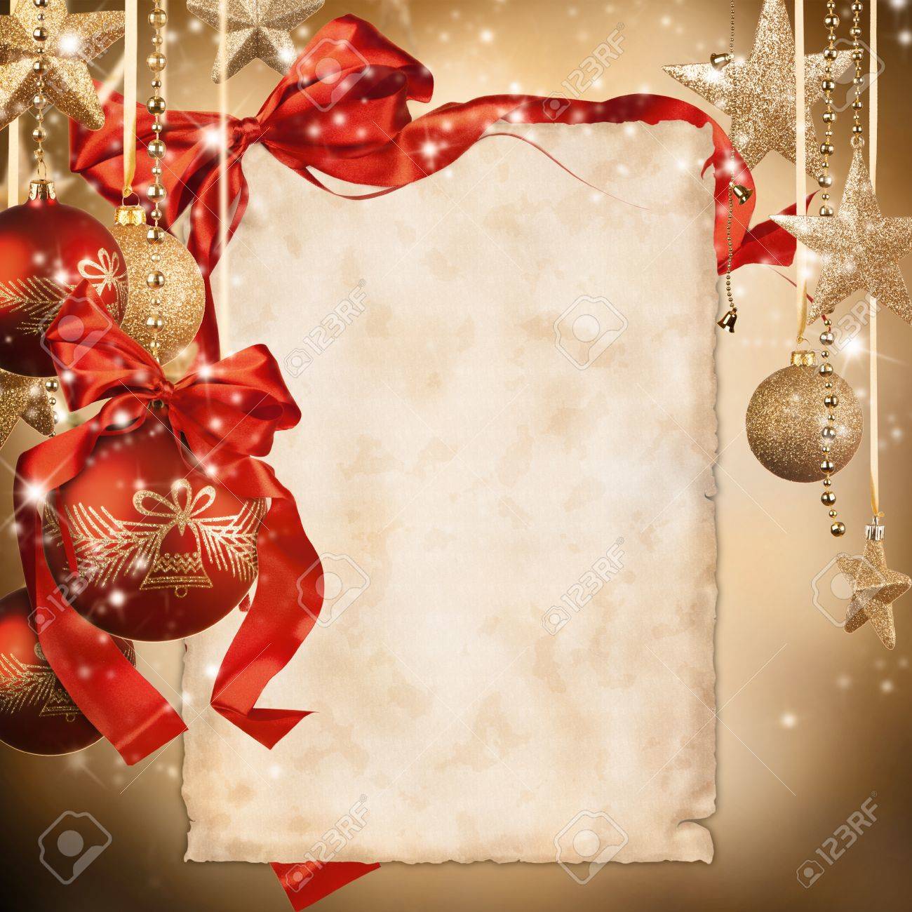christmas celebration theme with blank paper for text stock photo christmas blank