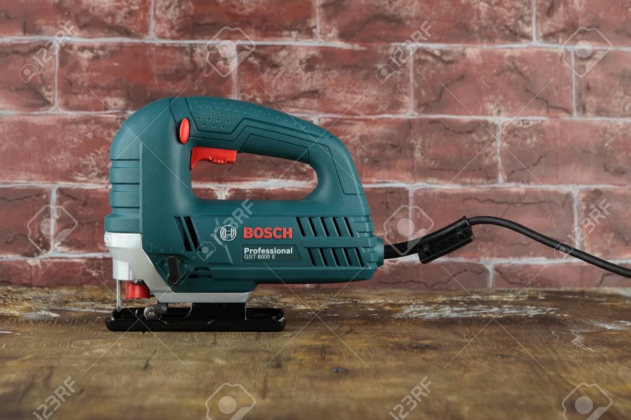 Moscow Russia August 18 2018 Electric Jig Saw Bosch