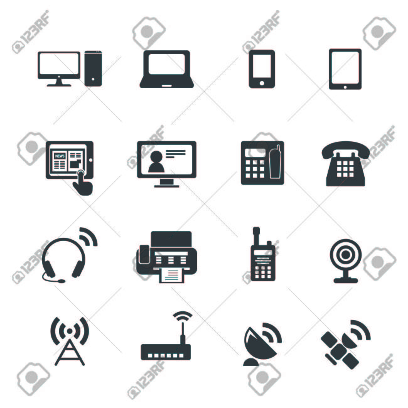 通信デバイス アイコンのイラスト素材 ベクタ Image