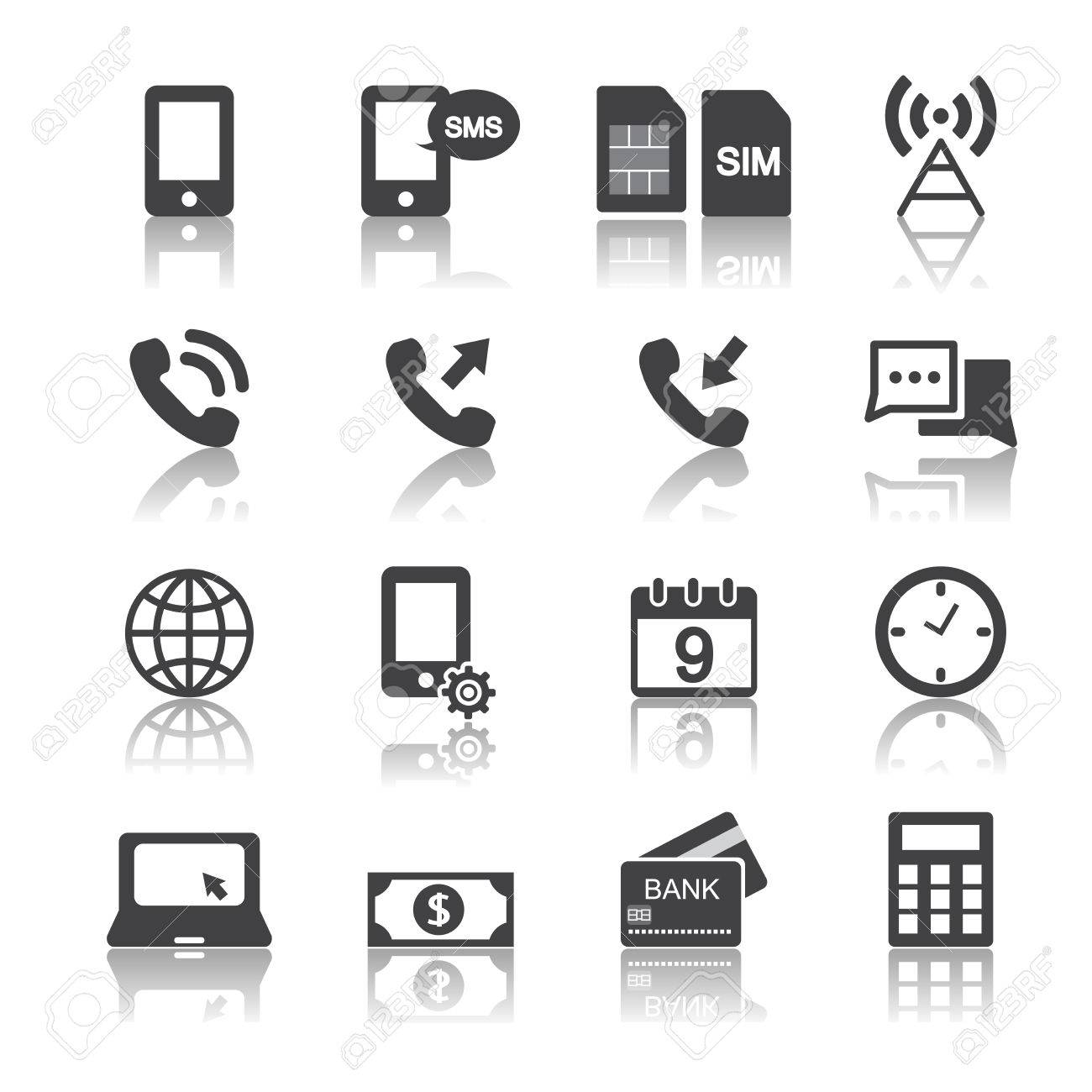 モバイル アカウント管理アイコン のイラスト素材 ベクタ Image