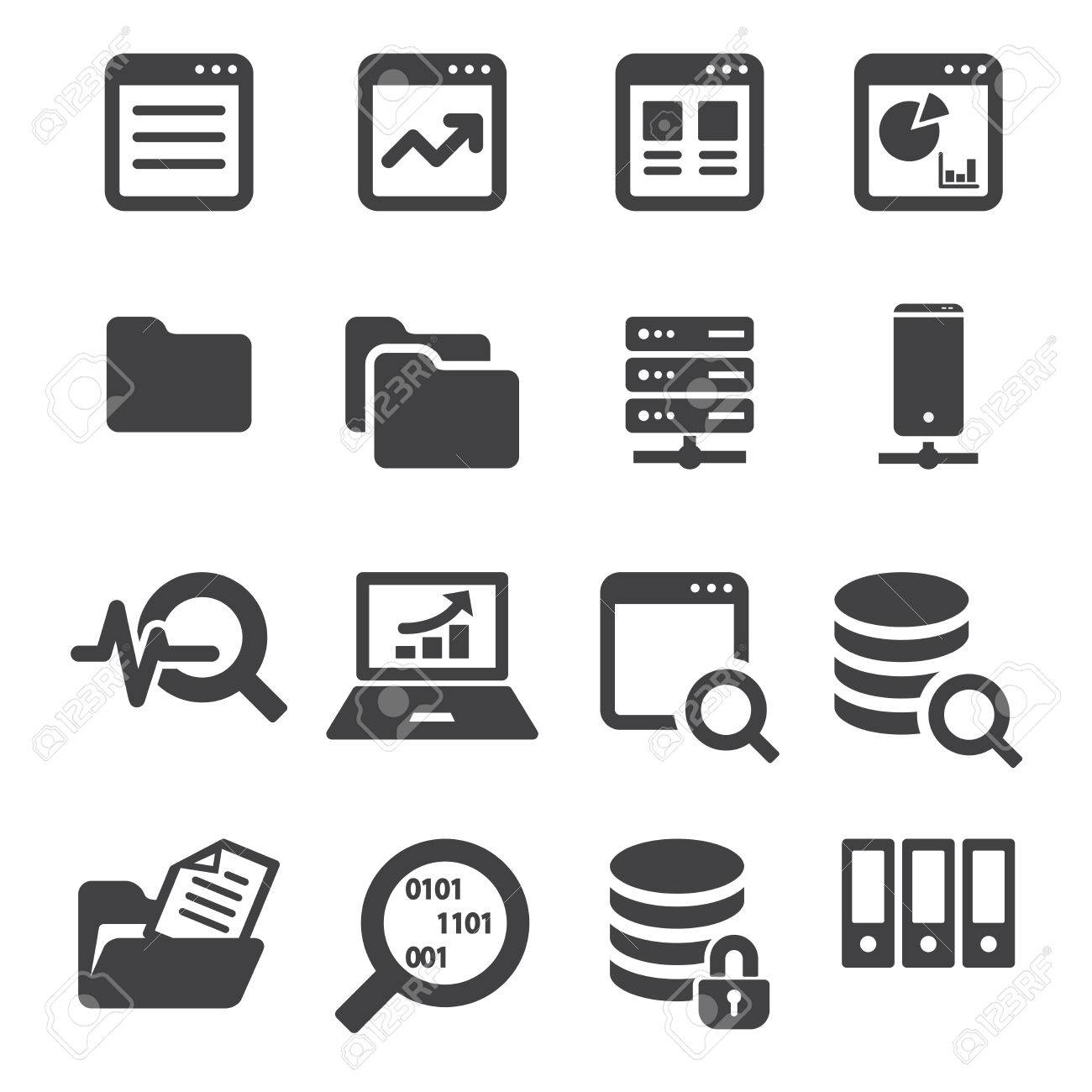 데이터 아이콘을 설정 로열티 무료 사진, 그림, 이미지 그리고 스톡포토그래피. Image 39408117