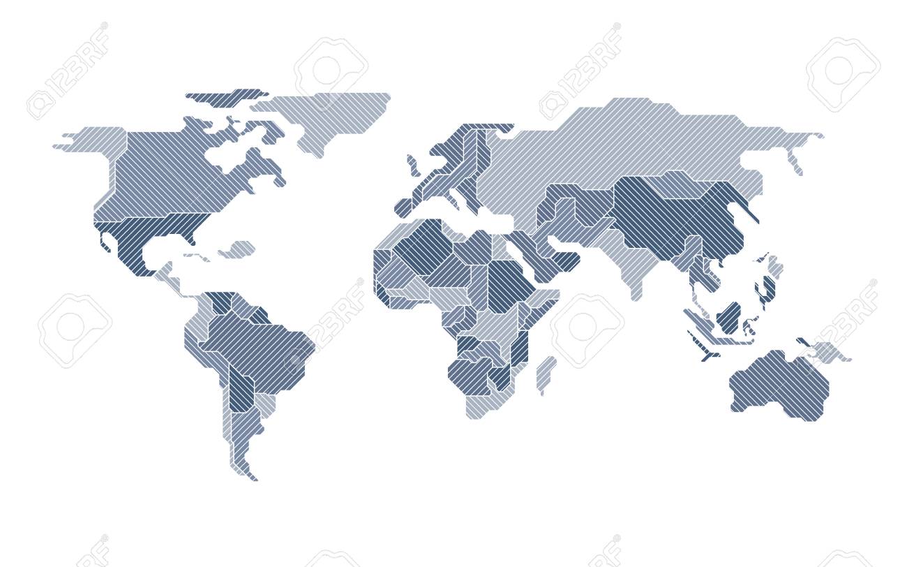 デザインされた世界地図国のイラスト素材 ベクタ Image デザインされた世界地図国のイラスト素材 ベクタ Image