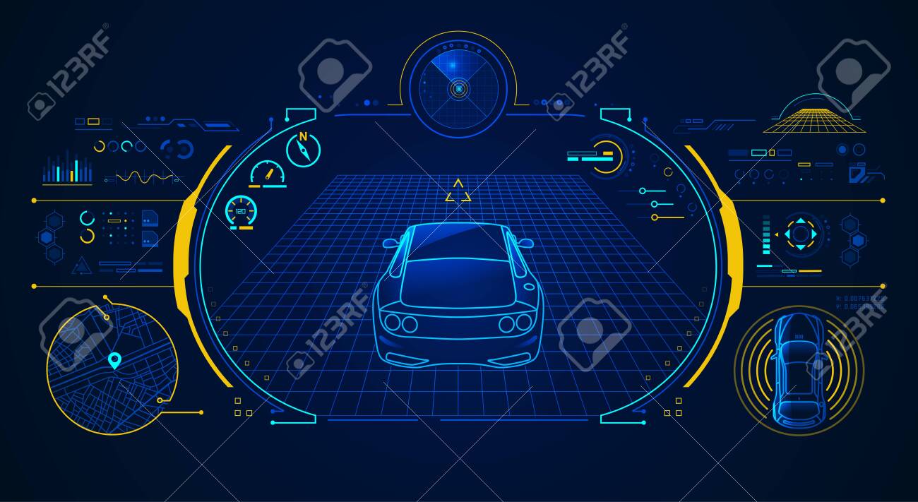 concept of smart car technology - 124024807 concept of smart car technology - 124024807