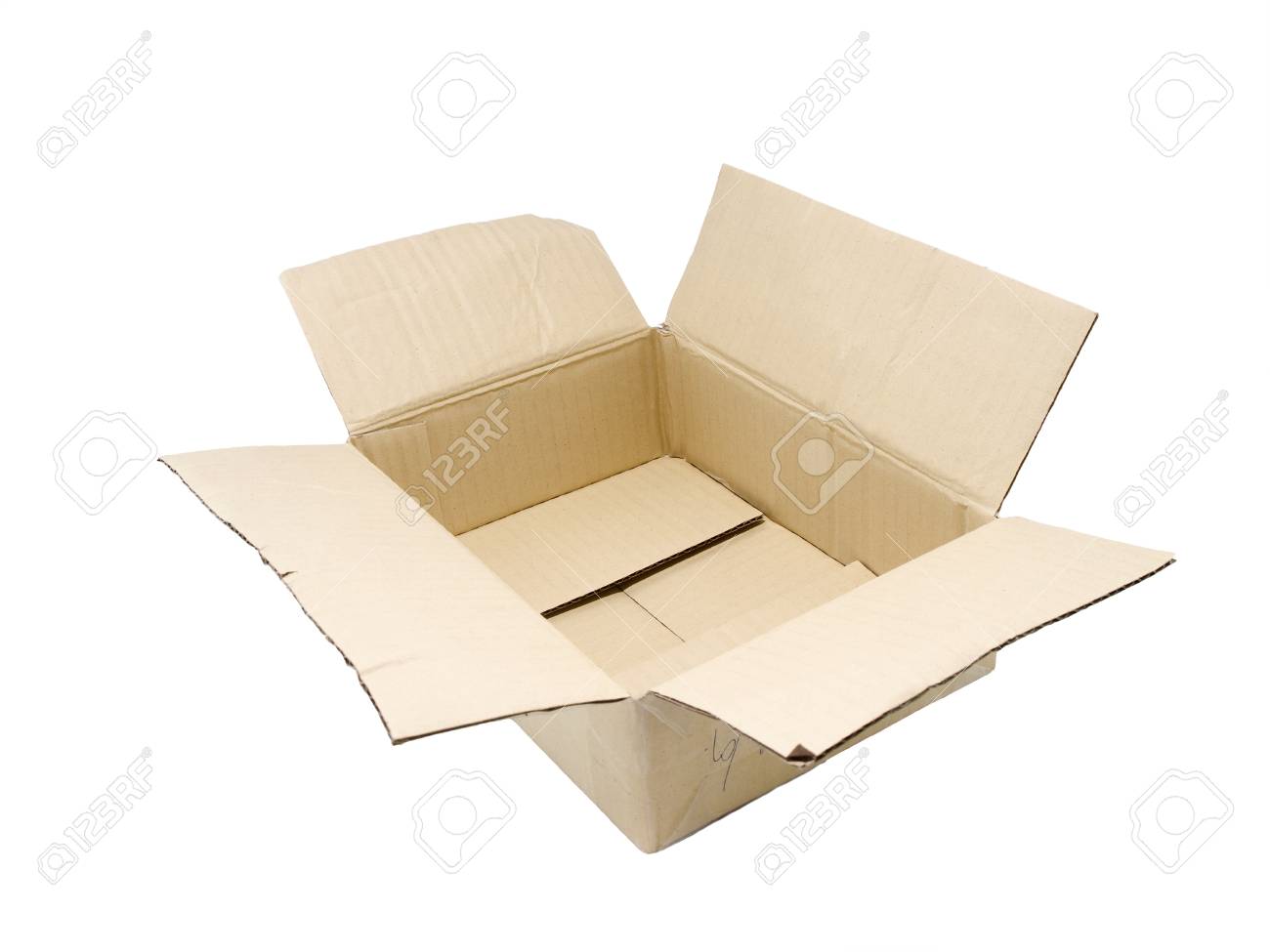 Boite De Carton Vide Isole Sur Le Fond Blanc Banque D Images Et Photos Libres De Droits Image