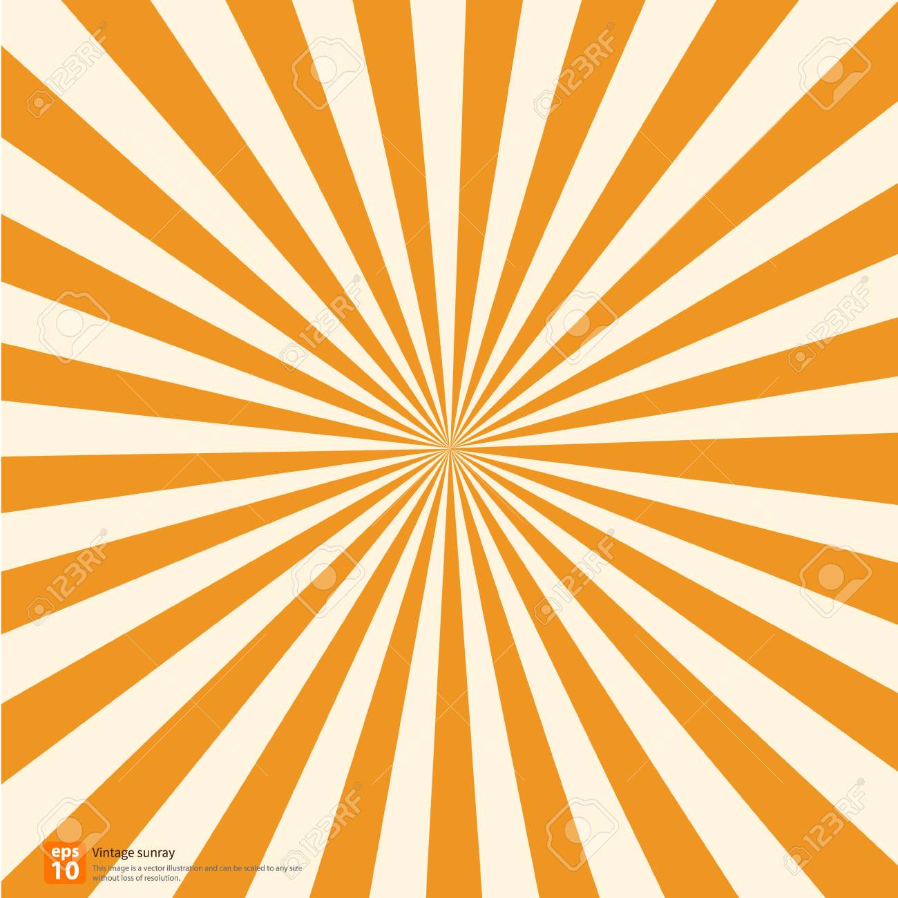 太陽光線または新しいオレンジ色の朝日 太陽バースト ベクター デザイン のイラスト素材 ベクタ Image