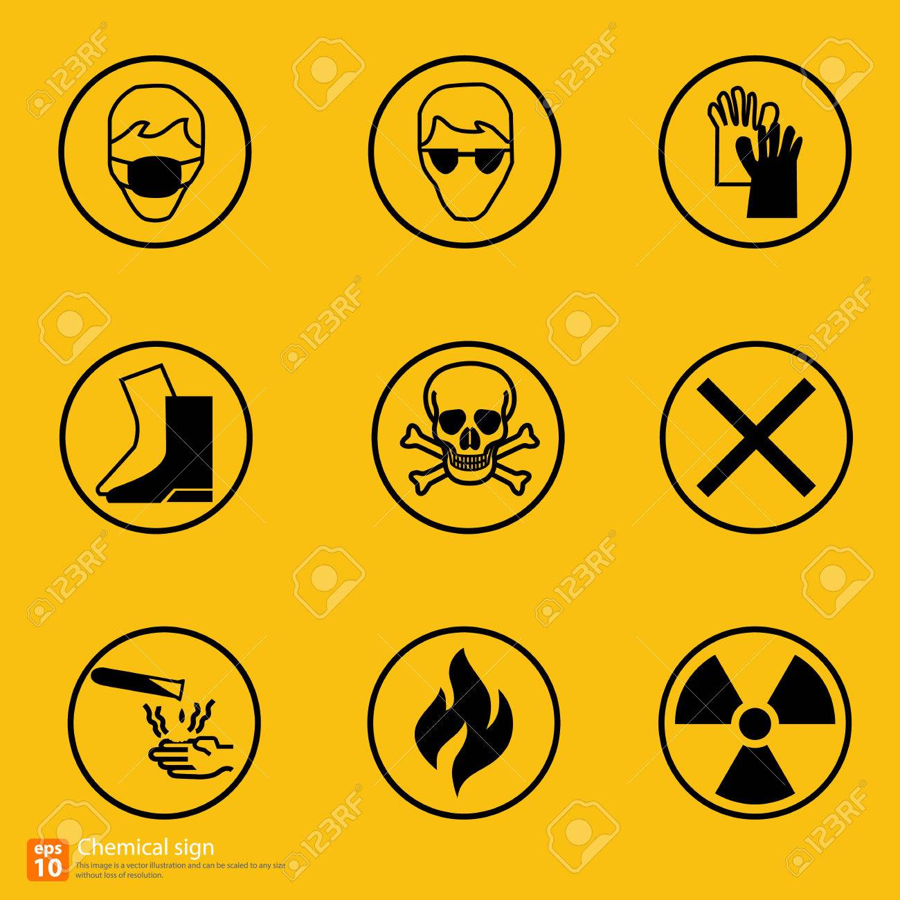 新しい化学記号警告ベクター デザイン のイラスト素材 ベクタ Image 33878916