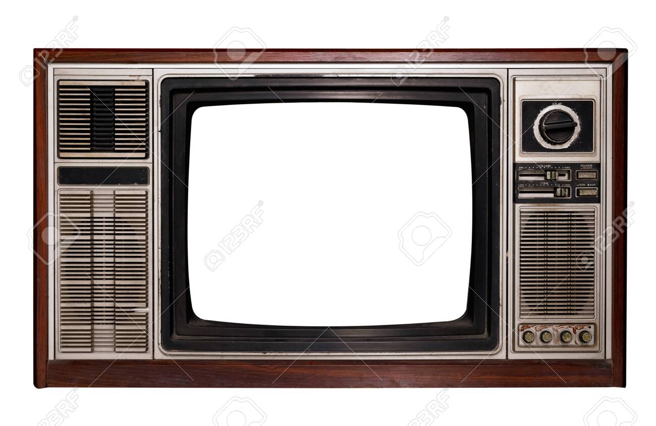 Vintage television - Old TV with frame screen isolate on white with clipping path for object, retro technology - 121634742 Vintage television - Old TV with frame screen isolate on white with clipping path for object, retro technology - 121634742