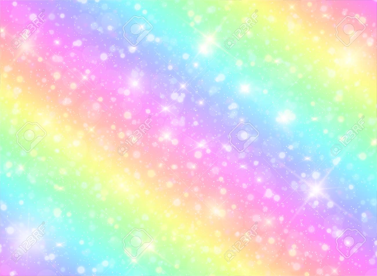Vector illustration of galaxy fantasy background and pastel color.The unicorn in pastel sky with rainbow. Pastel clouds and sky with bokeh. - 106924695 Vector illustration of galaxy fantasy background and pastel color.The unicorn in pastel sky with rainbow. Pastel clouds and sky with bokeh. - 106924695