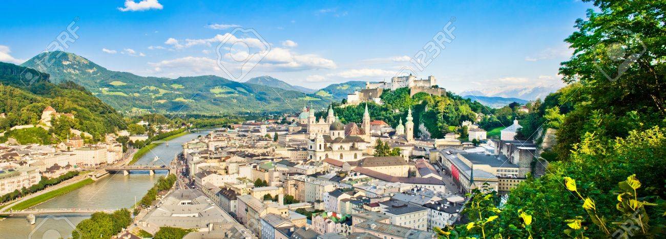 Panoramic view of the city of Salzburg, Austria - 16509482 Panoramic view of the city of Salzburg, Austria - 16509482