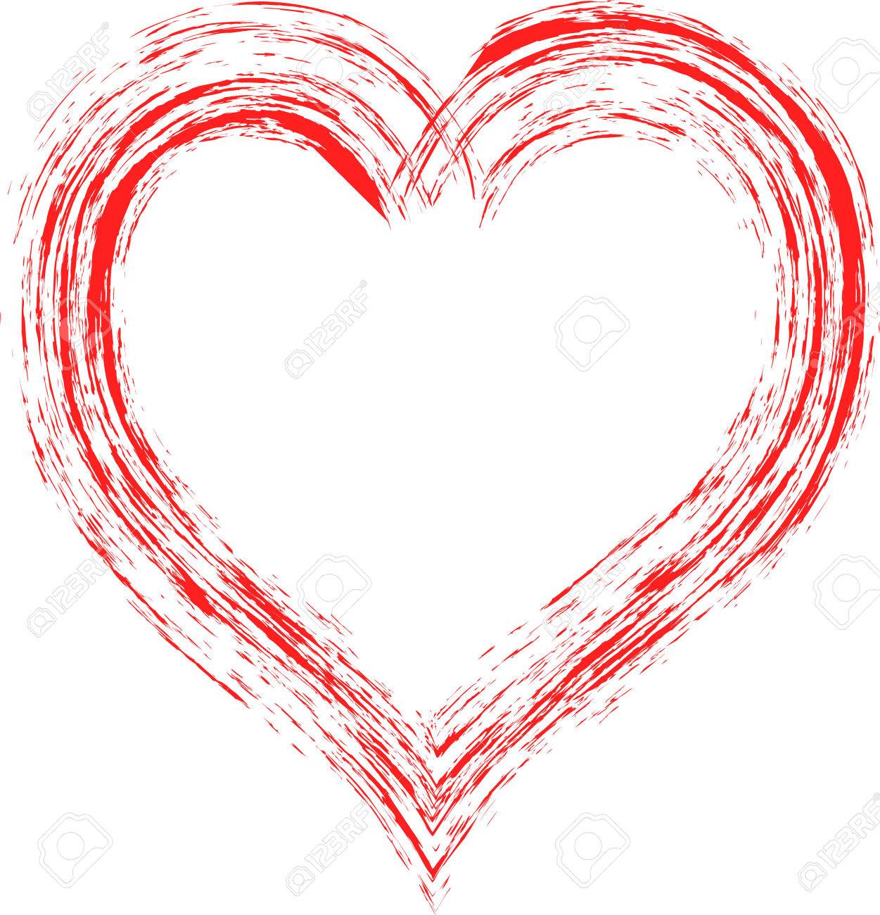 Paint Brush Heart Vector