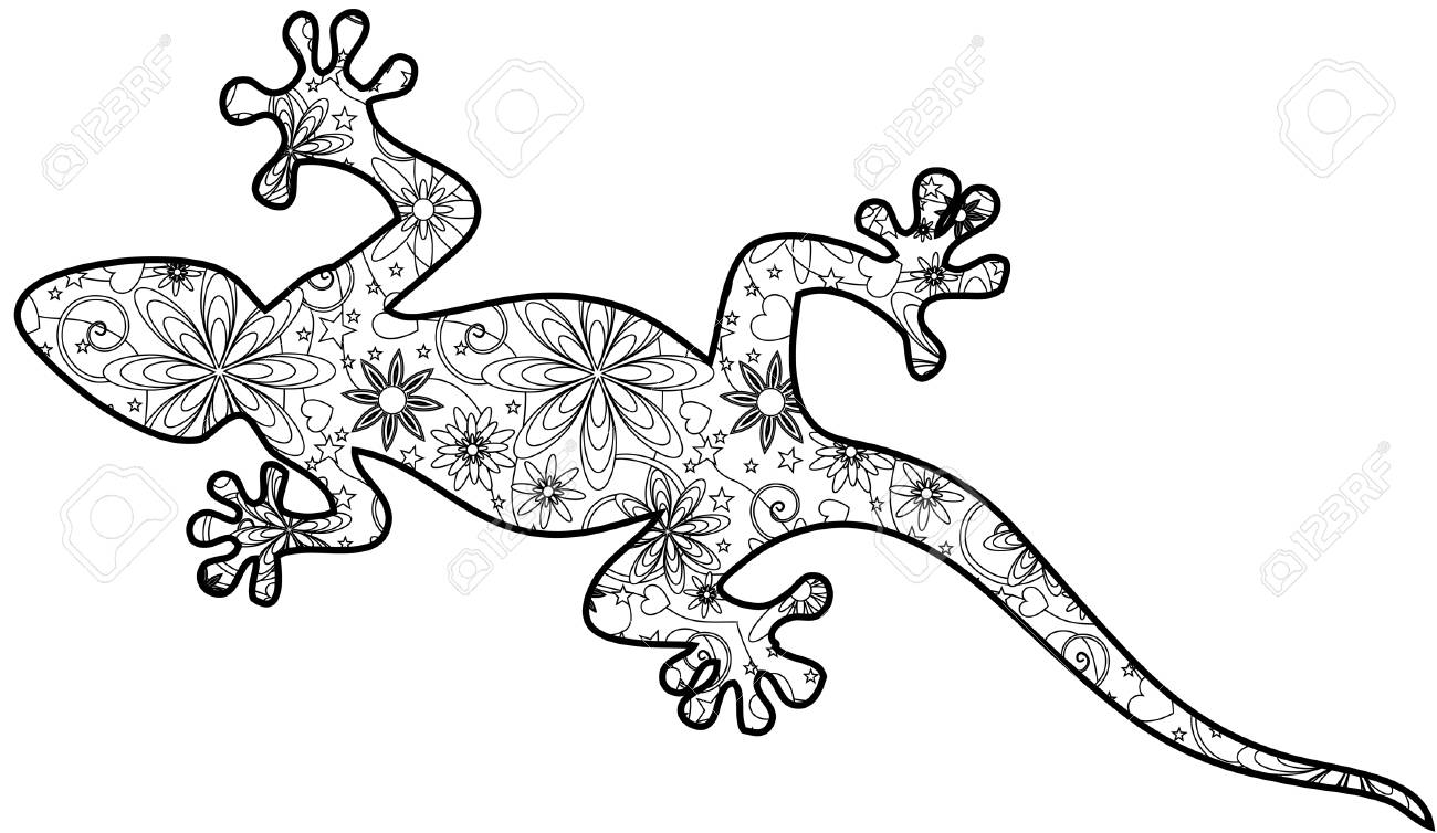 Zentangle Lezard Clip Art Libres De Droits Vecteurs Et Illustration Image 73433716