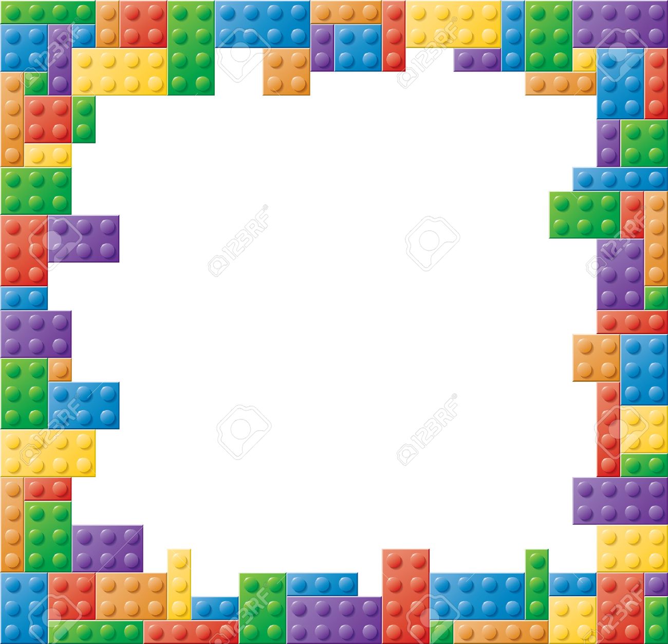 正方形フォーマットの色付きのブロック図枠 の写真素材 画像素材 Image