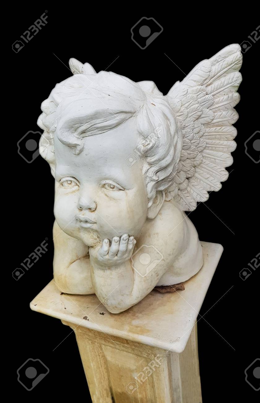 Isolate White Roman Cupid Statue Stock Photo, Picture And Royalty Free  Image. Image 126115604.