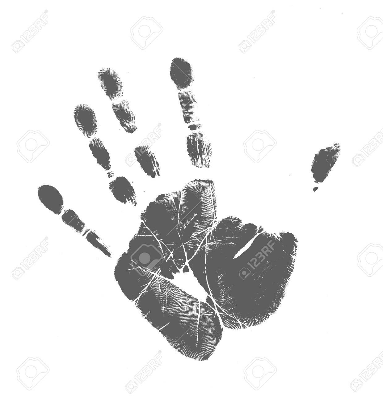 printout of human hand with unique detail stock photo picture and