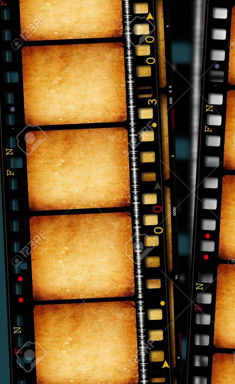 Close up of vintage movie film strips - 10658414 Close up of vintage movie film strips - 10658414
