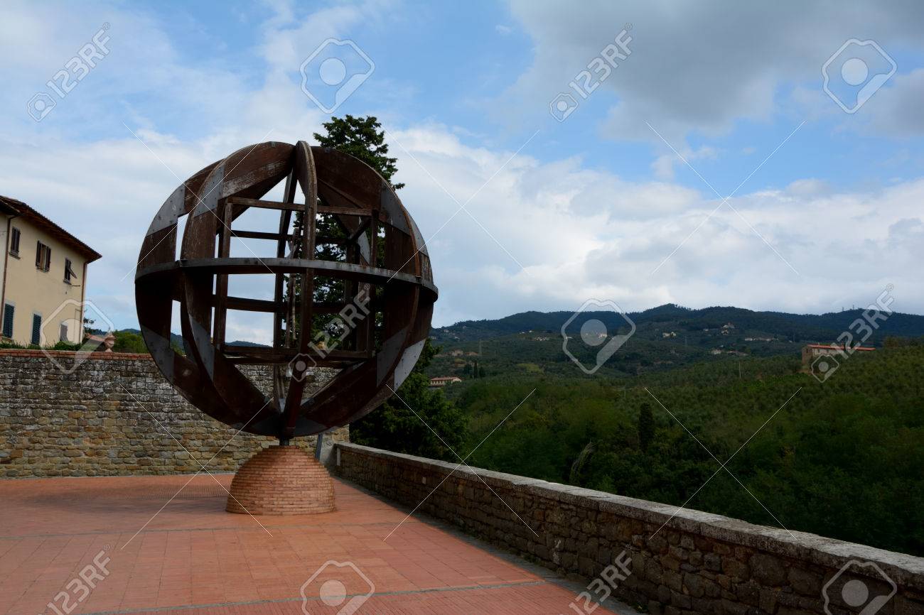 Vinci, Italy - September 7, 2016: Sphere In Vinci City In Tuscany, Italy  Where Leonardo Da Vinci Was Born. Stock Photo, Picture And Royalty Free  Image. Image 68157583.