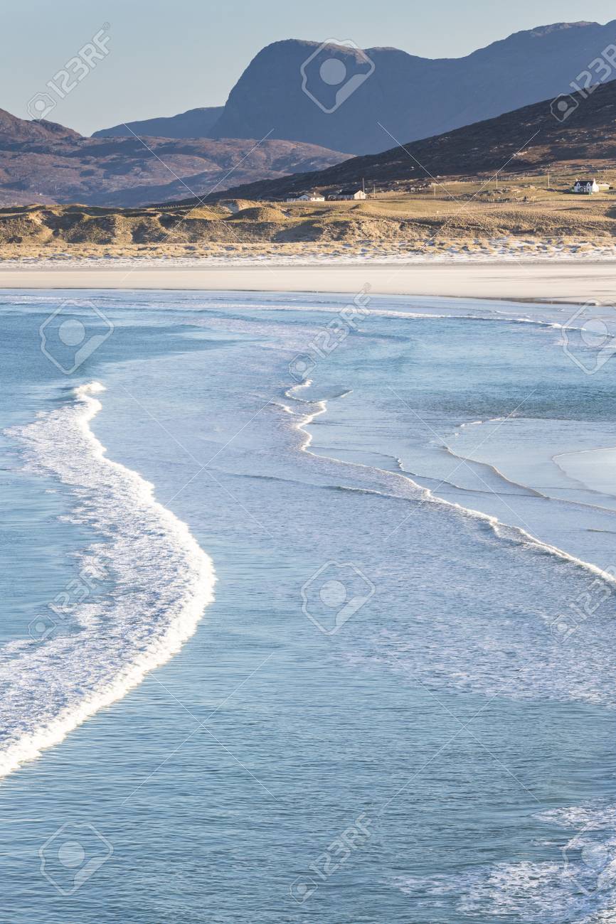 アウターヘブリディーズ諸島のハリス島のセイレボストの海岸線 の写真素材 画像素材 Image