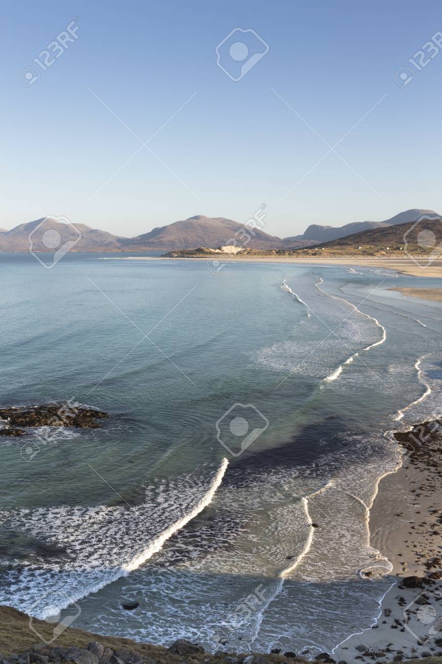 アウターヘブリディーズ諸島のハリス島のセイレボストの海岸線 の写真素材 画像素材 Image