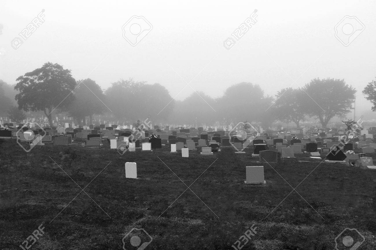 Cimetiere Noir Et Blanc Banque D Images Et Photos Libres De Droits Image