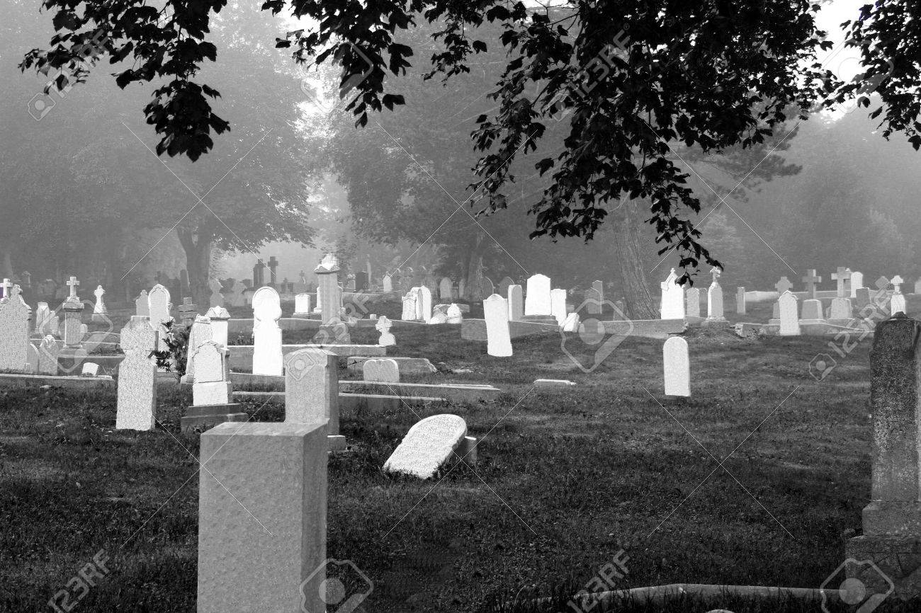 Cimetiere Noir Et Blanc Banque D Images Et Photos Libres De Droits Image