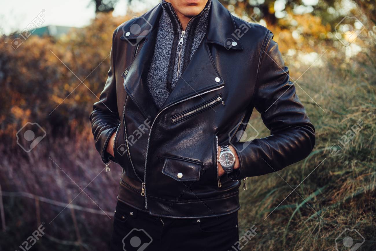 outdoor leather jacket