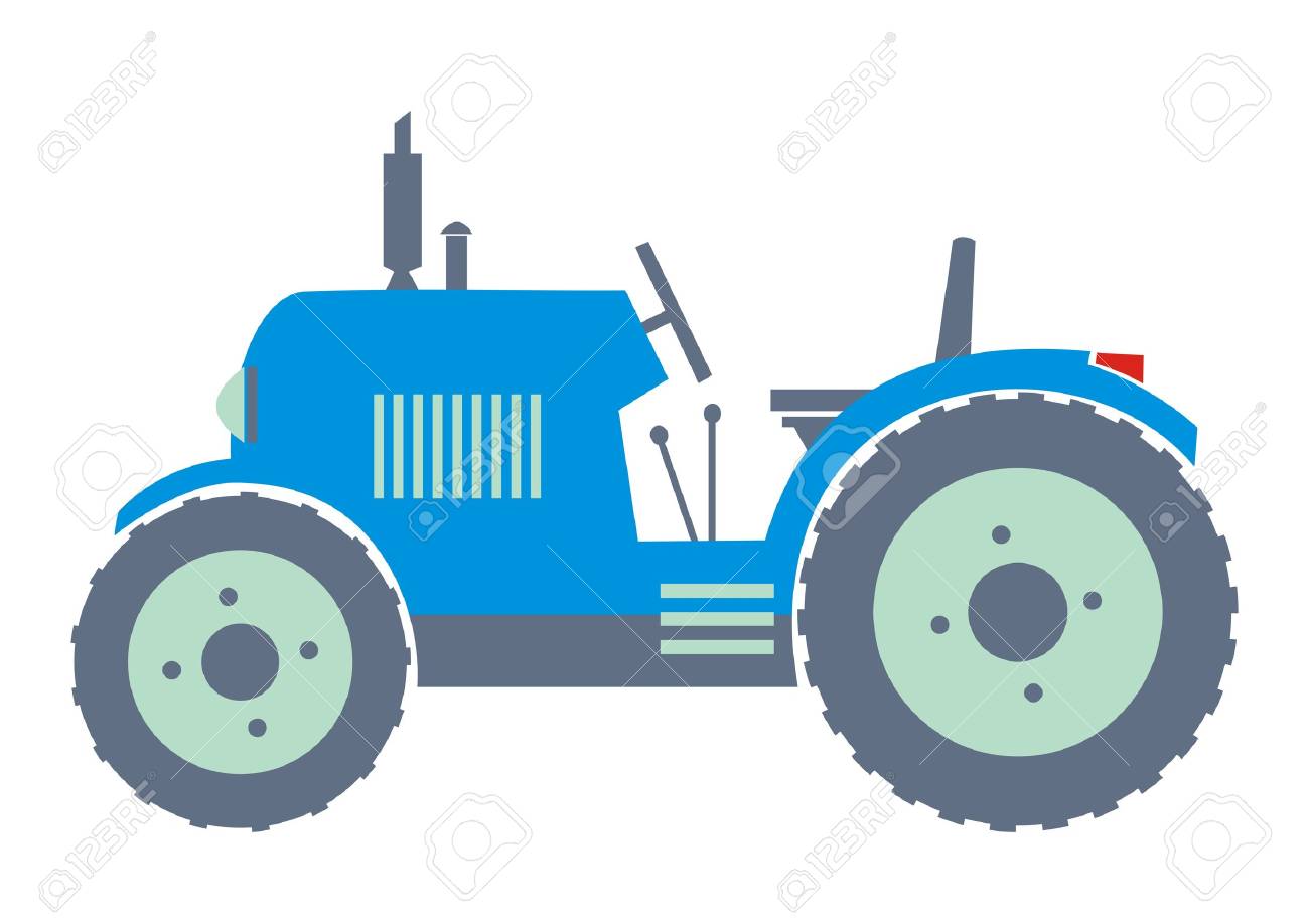 blue tractor toy