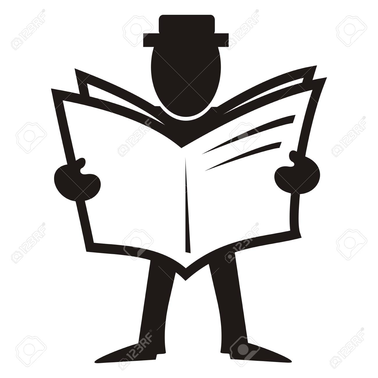 Black Figure With Newspaper Vector Icon Person With Newsletter The Reader In The Library Royalty Free Cliparts Vectors And Stock Illustration Image Black Figure With Newspaper Vector Icon Person With Newsletter The Reader In The Library Royalty Free Cliparts Vectors And Stock Illustration Image