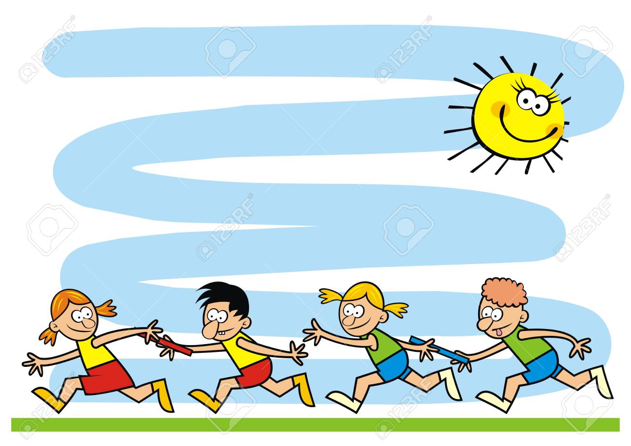 Template Running Kids Funny Creative Illustration Eps Two Royalty Free Cliparts Vectors And Stock Illustration Image 122021484