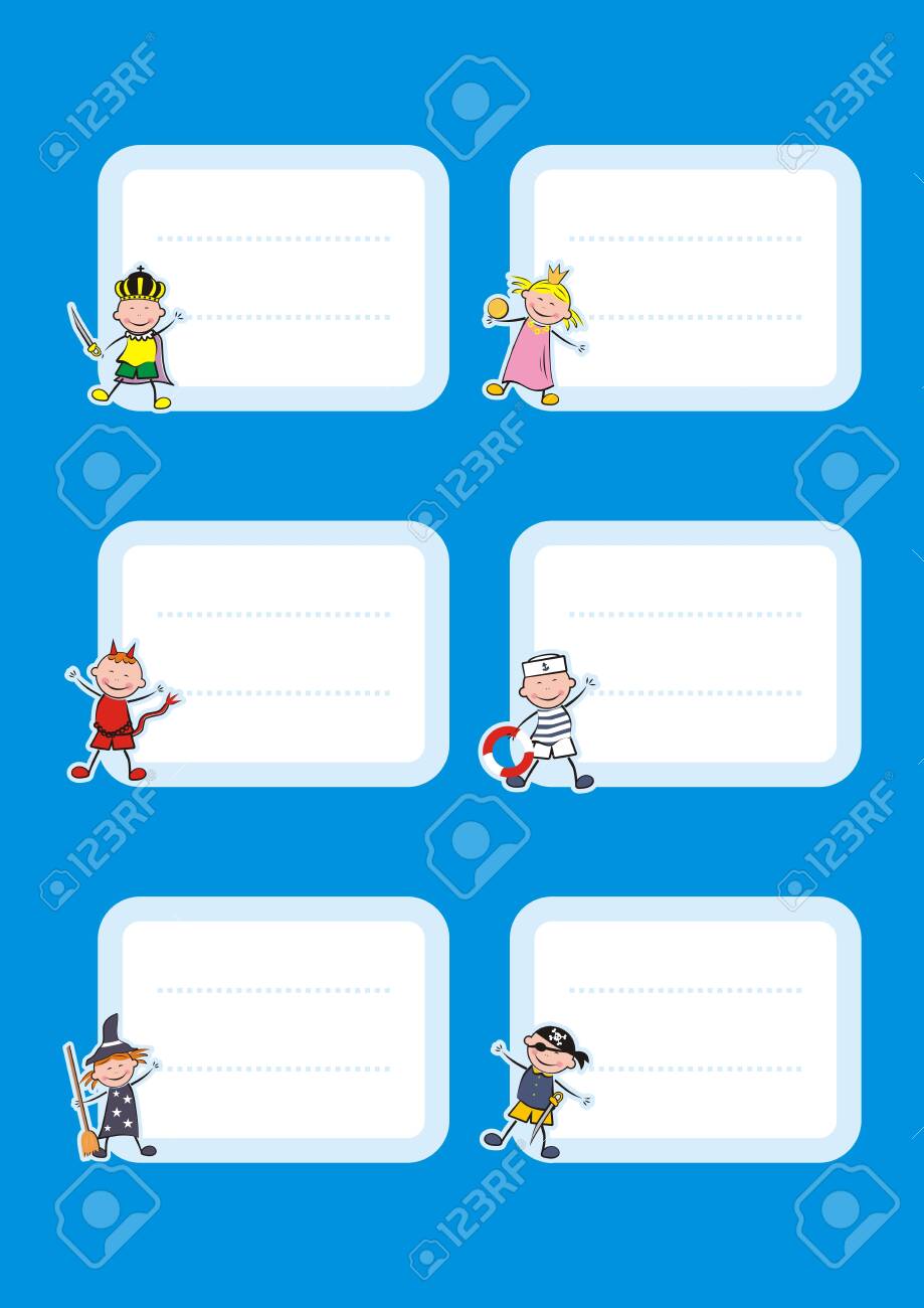 Set Of Labels On Exercise Books Six Nameplates With Fairytale Royalty Free Cliparts Vectors And Stock Illustration Image Set Of Labels On Exercise Books Six Nameplates With Fairytale Royalty Free Cliparts Vectors And Stock Illustration Image