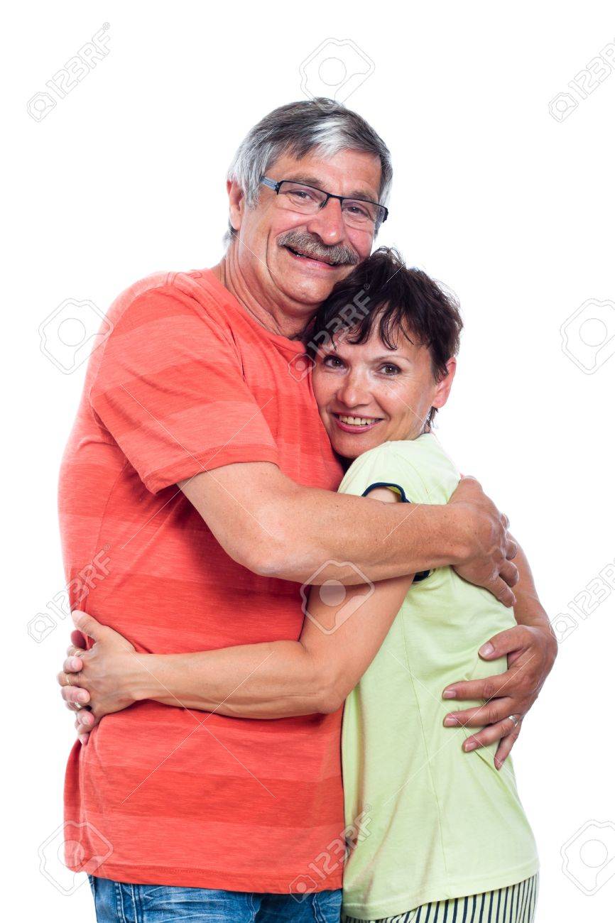 Portrait of happy middle aged couple in love, isolated on white background. - 15152739 Portrait of happy middle aged couple in love, isolated on white background. - 15152739