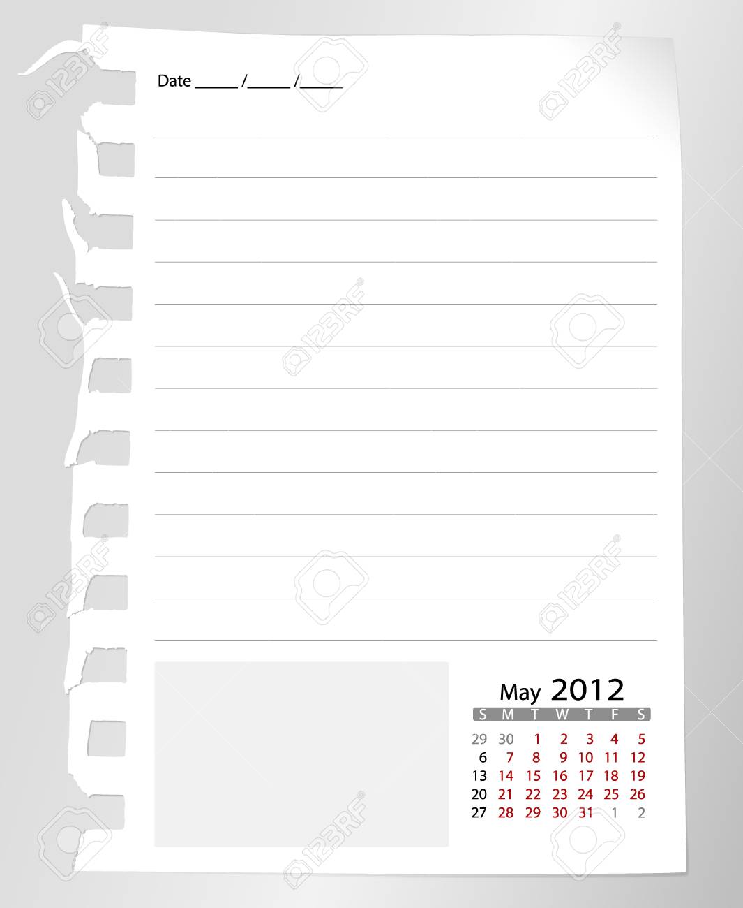 シンプルな 2012年カレンダー ノート 5 月 すべての要素は ベクター ファイルに別々 に配置されます 簡単編集 の写真素材 画像素材 Image 11424752