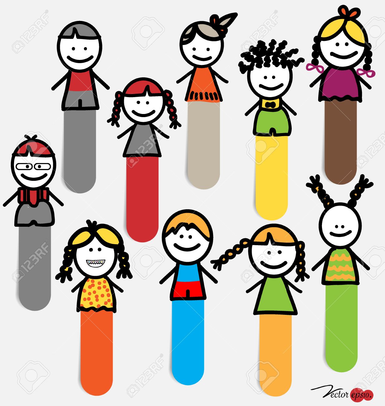 かわいい幸せな漫画の子供 付箋 ベクトル イラスト のイラスト素材 ベクタ Image かわいい幸せな漫画の子供 付箋 ベクトル イラスト のイラスト素材 ベクタ Image