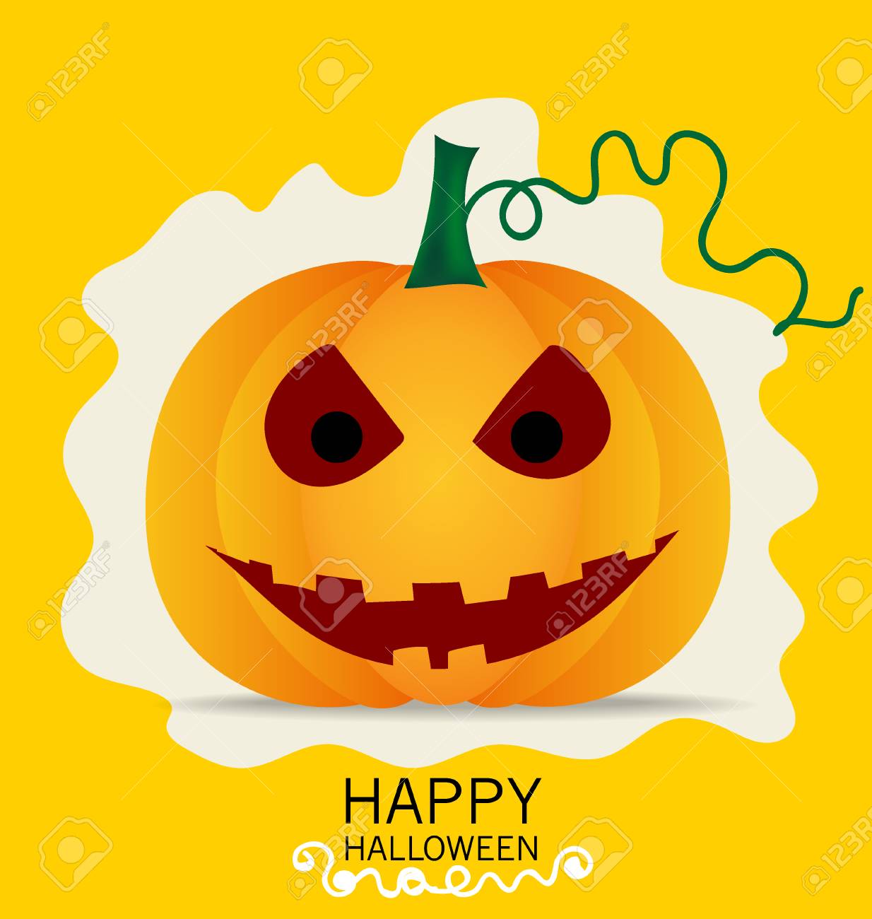 Priorità Bassa Di Disegno Di Halloween Felice Con La Zucca Di Halloween Illustrazione Vettoriale