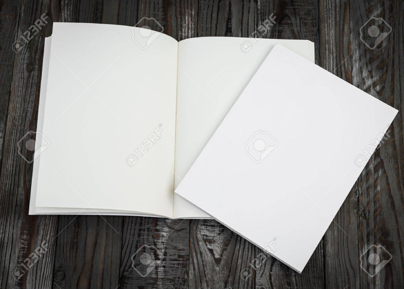 Blank catalog, magazines,book mock up on wood background - 47382081 Blank catalog, magazines,book mock up on wood background - 47382081
