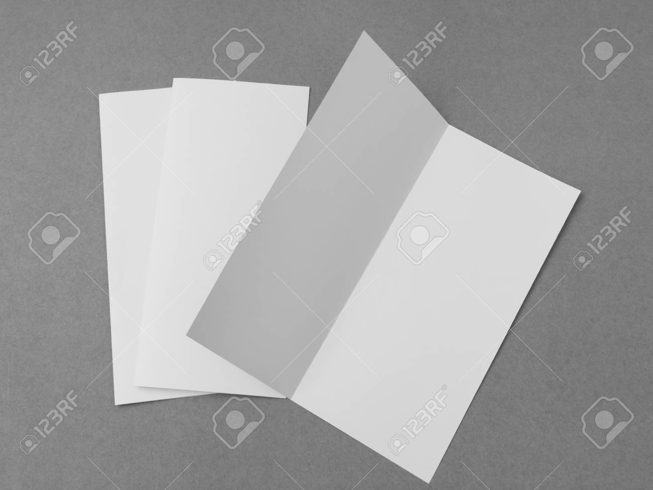 bifold white template paper