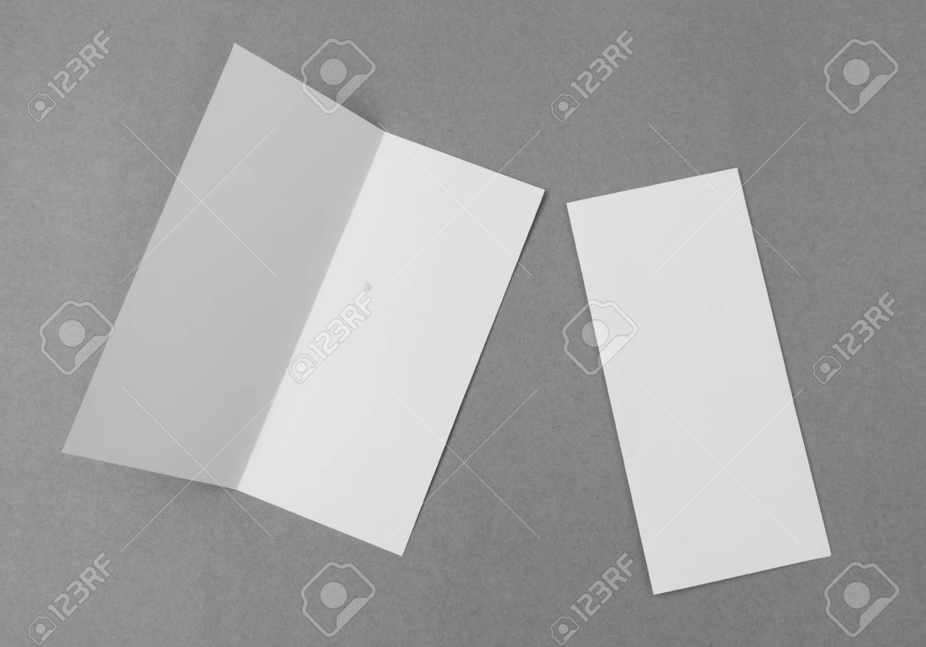 bifold white template paper