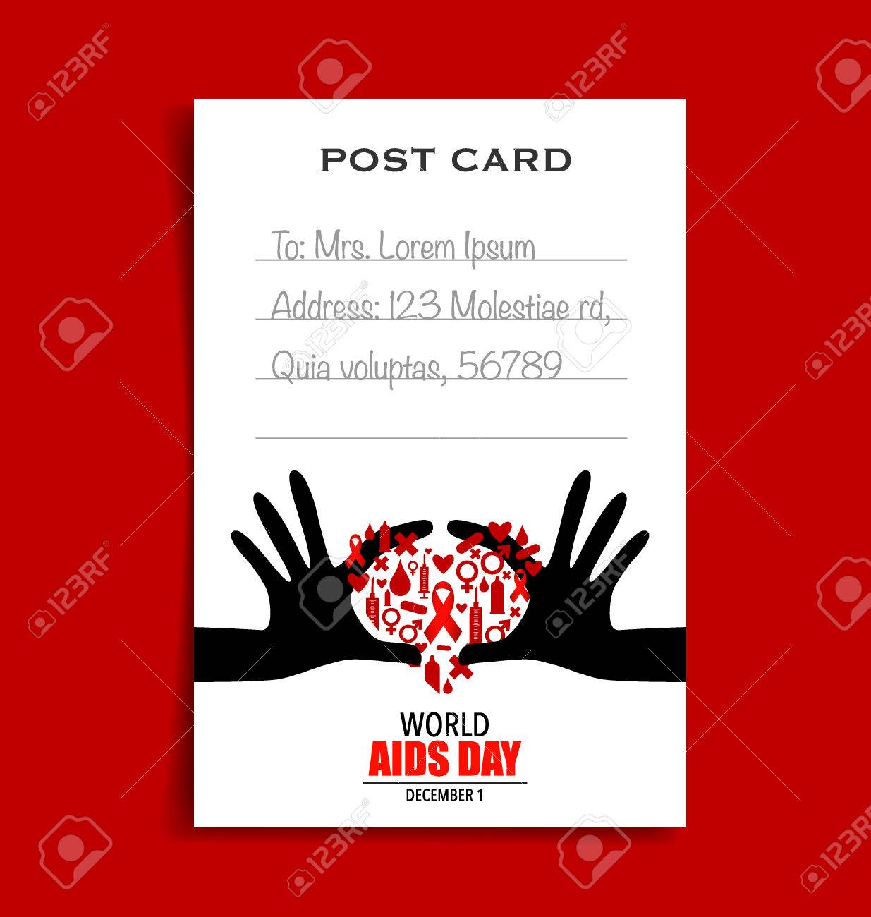 世界エイズ デー 第 1 回 12 月世界エイズデー ポスター の写真素材 画像素材 Image