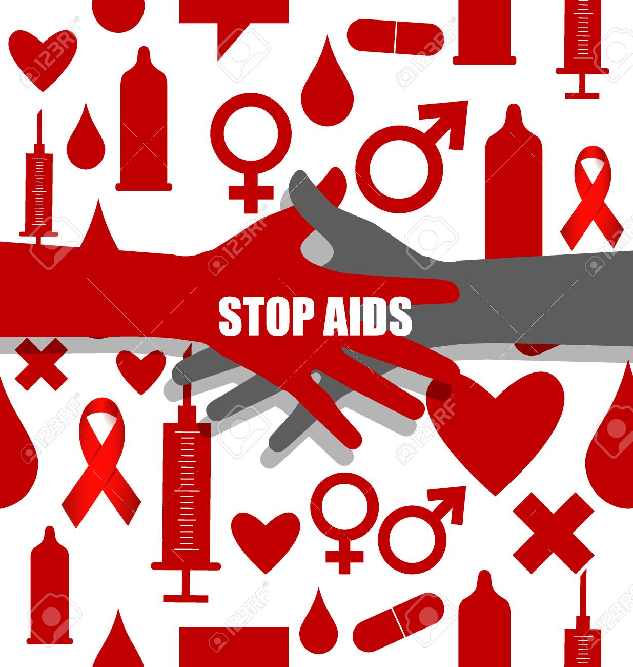 世界エイズ デー 第 1 回 12 月世界エイズデー ポスター ベクトルの図 のイラスト素材 ベクタ Image