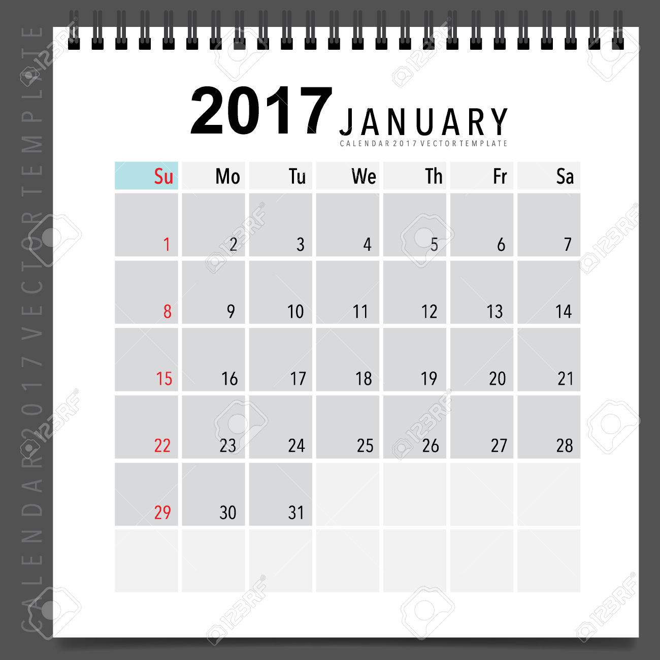 monthly 2017 calendar templates