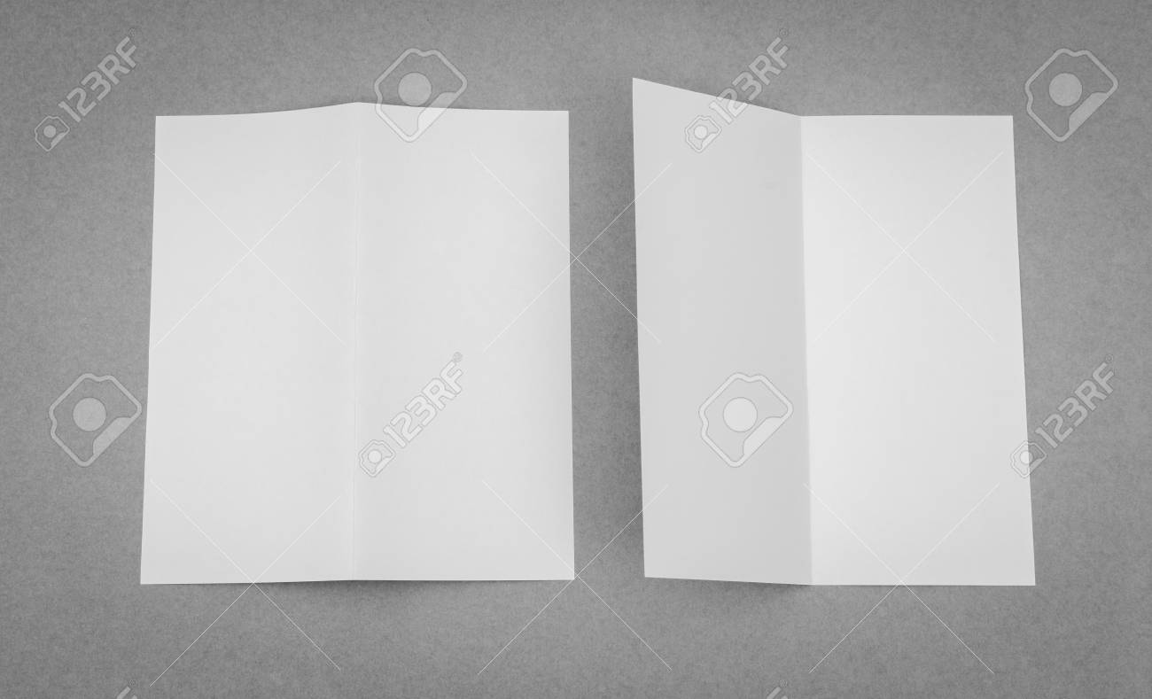 bifold white template paper