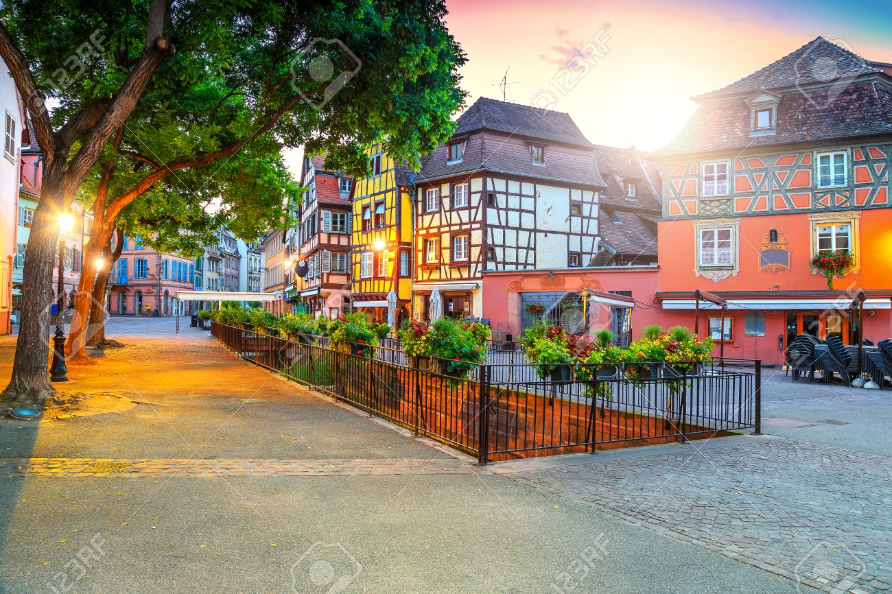 Amazing Colorful Traditional French Houses And Decorated Street With  Beautiful Flowers, Colmar, France, Europe Stock Photo, Picture and Royalty  Free Image. Image 69976073., image size:1300x866