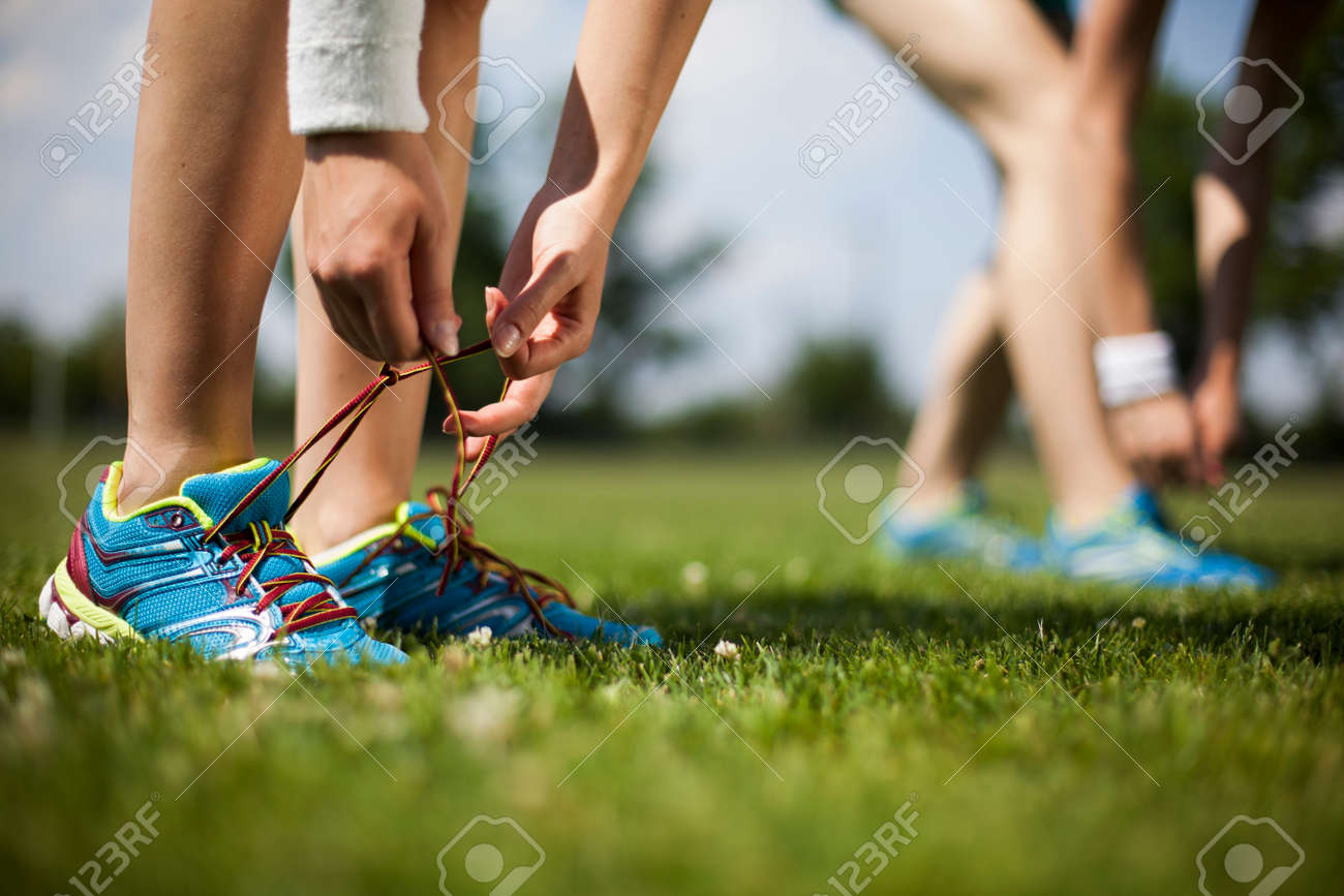 Woman fitness, Runner feet running - 45133982 Woman fitness, Runner feet running - 45133982
